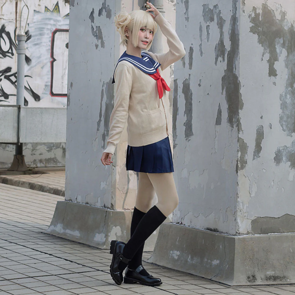 Anime My Hero Academia Himiko Toga League of Villains Costume With Wigs - Image 4